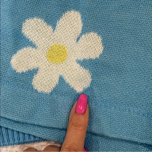 Beach Riot Sky Blue and Cream Knit Top - Picture 4 of 11